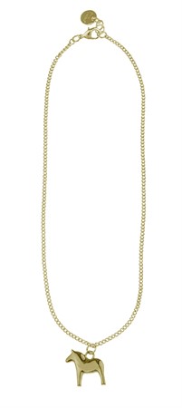 Halsband Dalahäst guld 42cm